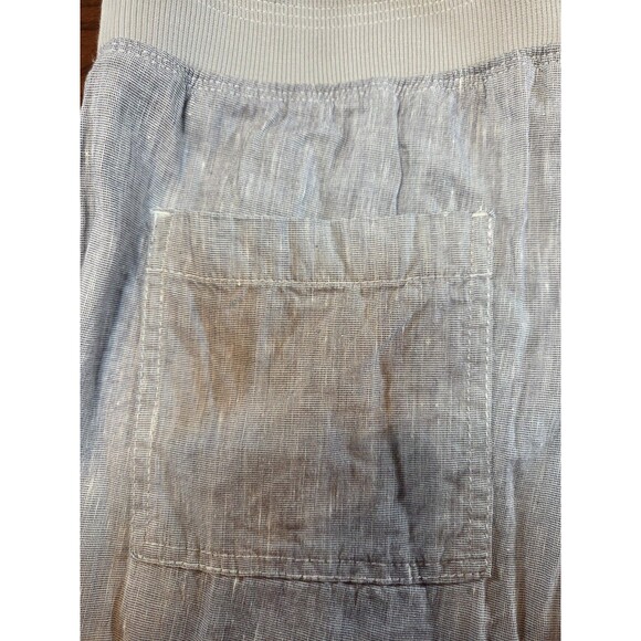 Lou & Grey Linen Pants Women's Small Grey Elastic Waist Drawstring Crop Jogger - Picture 9 of 11